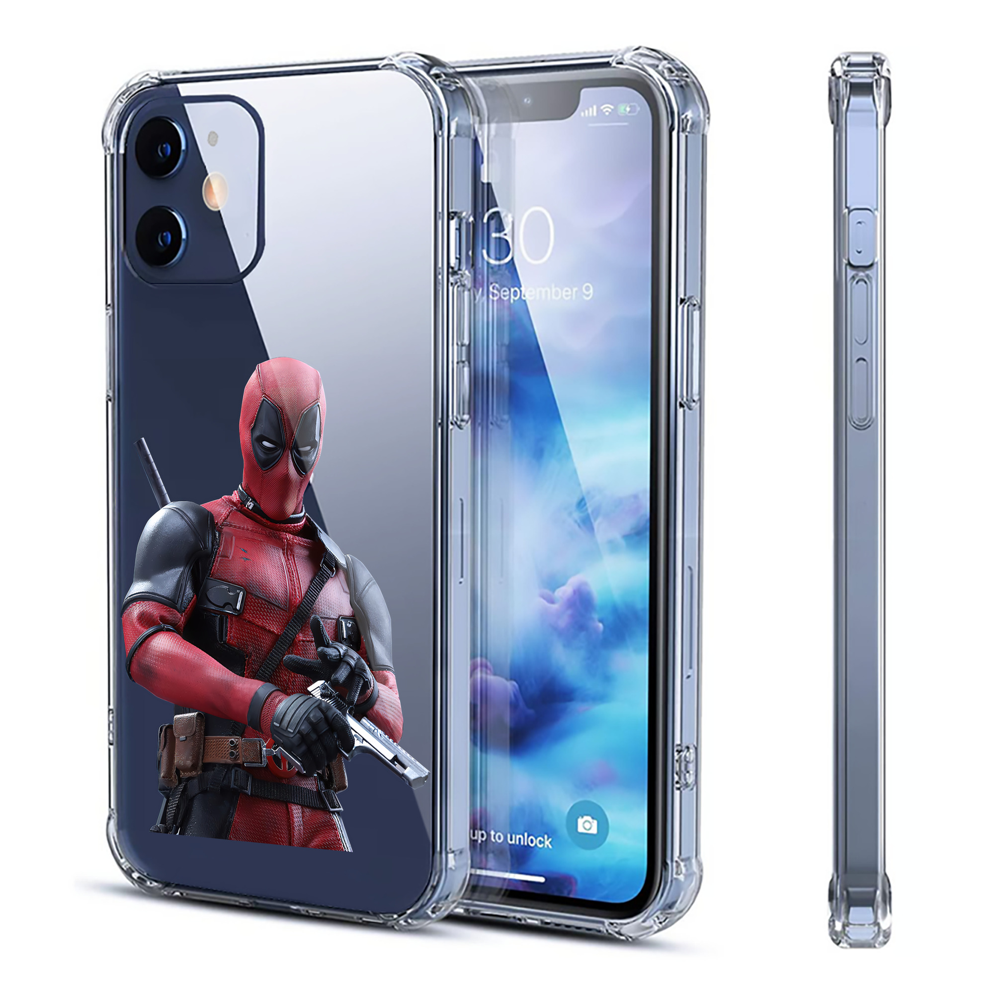 （画像用） Deadpool デッドプール 【iPhone 12シリーズ対応】透明スマホケース（クリアソフトケース）